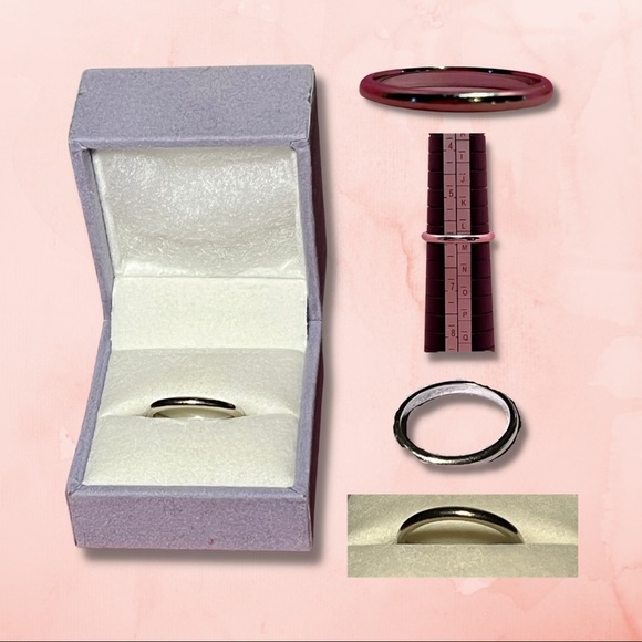 Vintage 14k White Gold Band - Size 6 (EUC) - Picture 3 of 3